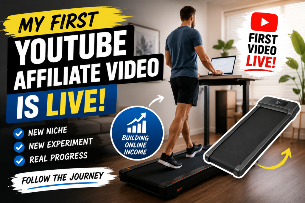 My first YouTube affiliate video is live in a new niche
