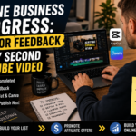 Online business progress update showing mentor feedback on my second YouTube affiliate video