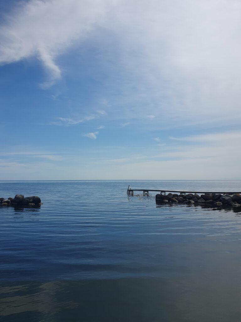 Calm coastal view on Öland during a summer day by the sea