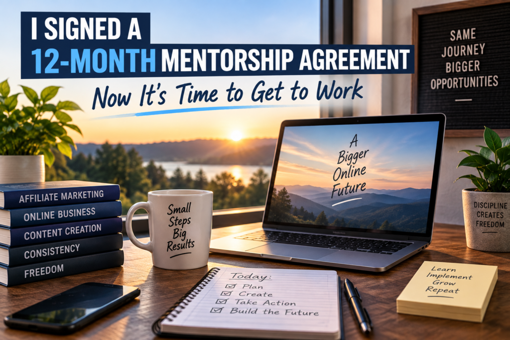 12-month mentorship agreement for my online business journey