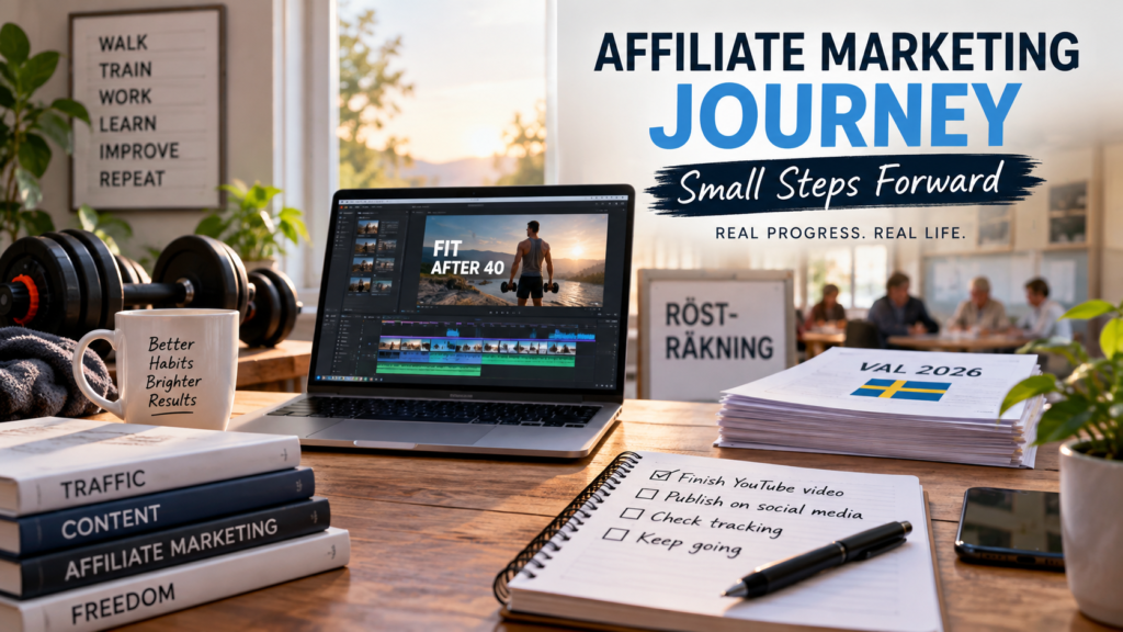 Affiliate marketing journey with YouTube editing, vote counting and small steps forward in online business
