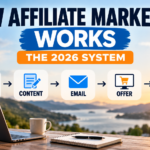 How affiliate marketing works in 2026 using traffic, content, email, AI, affiliate offers and sales